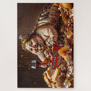 Puzzle Portrait coloré "Queen of Gluttonous Decay"