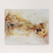 Puzzle Portrait d'aquarelle de chien de Labrador Retrieve (Horizontal)