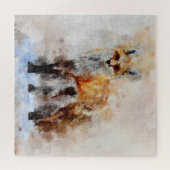 Puzzle Portrait d'aquarelle Red Fox 02 (Horizontal)