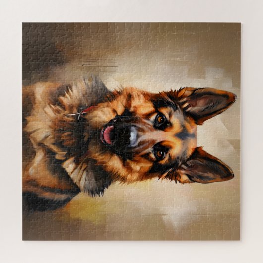 Puzzle Portrait d'art berger allemand (Horizontal)