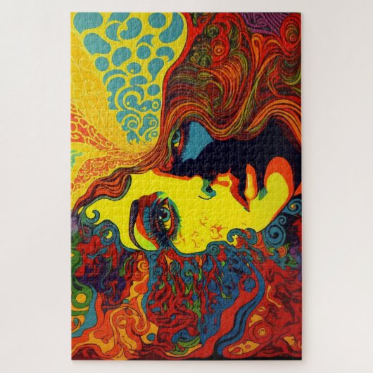 Puzzle Portrait d'art psychédélique (Vertical)