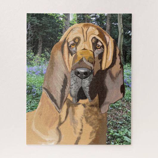 Puzzle Portrait de Bloodhound (Vertical)