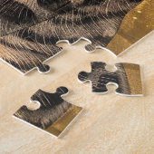 Puzzle Portrait de chat blanc gris vintage (Côté)