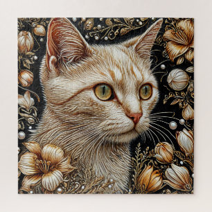 Puzzle Portrait de chat élégant