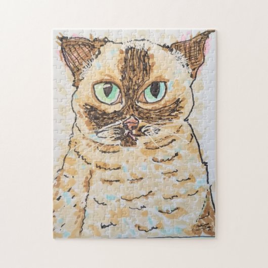 Puzzle Portrait de Chat Fantaisiste Coloré (Vertical)
