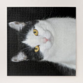 Puzzle Portrait de chat noir et blanc (Vertical)