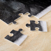 Puzzle Portrait de chat noir mignon (Côté)