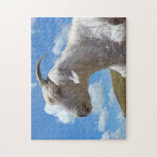Puzzle - Portrait de chèvre blanche (Vertical)