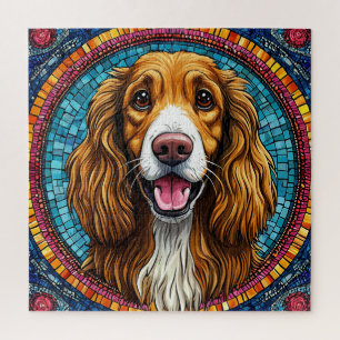 Puzzle Portrait de chien avec Arrière - plan inspiré par