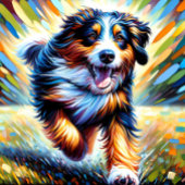 Puzzle Portrait de chien Bernedoodle Impression d'art acr