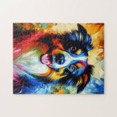 Puzzle Portrait de chien Border Collie Impression d'art e (Horizontal)