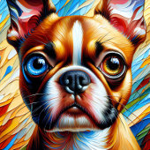Puzzle Portrait de chien Boston Terrier Impression d'art 