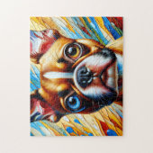 Puzzle Portrait de chien Boston Terrier Impression d'art  (Vertical)