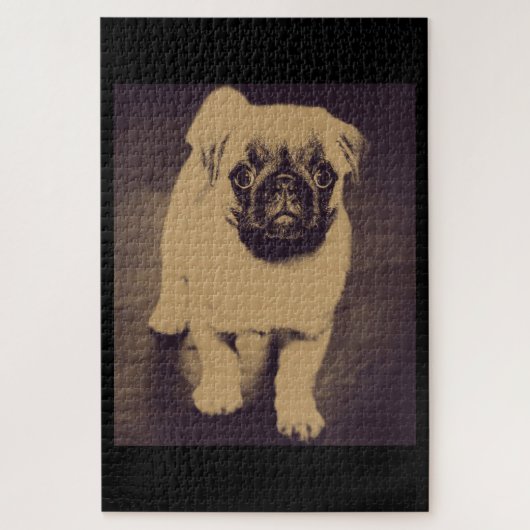 Puzzle Portrait de chien Carlin mignon (Vertical)