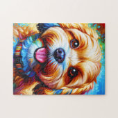 Puzzle Portrait de chien Cavapoo Impression d'art acryliq (Horizontal)