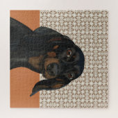Puzzle Portrait de Chien Dachshund noir mignon (Horizontal)