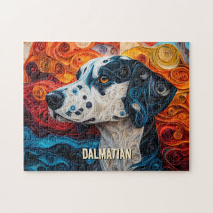Puzzle Portrait de chien d'art dalmate