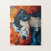 Puzzle Portrait de chien d'art dalmate (Vertical)