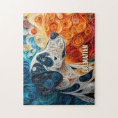 Puzzle Portrait de chien d'art dalmate (Vertical)