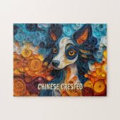 Puzzle Portrait de Chien d'Art Décoré Chinois (Horizontal)