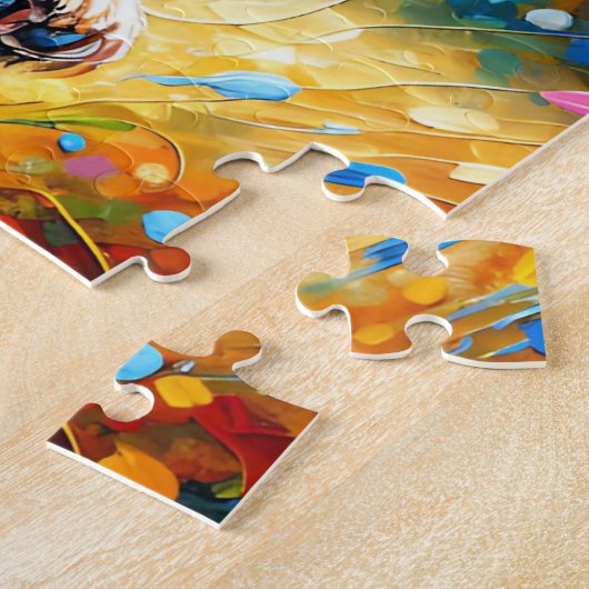 Puzzle Portrait de chien de Cocker Spaniel Acrylique Impr (Côté)