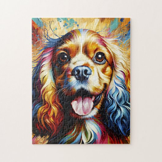 Puzzle Portrait de chien de Cocker Spaniel Acrylique Impr (Vertical)