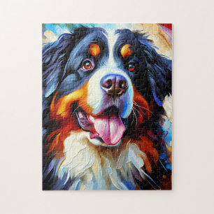Puzzle Portrait de Chien de Montagne Bernois Impression d