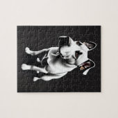 Puzzle Portrait de chien en noir et blanc (Horizontal)