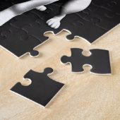 Puzzle Portrait de chien en noir et blanc (Côté)