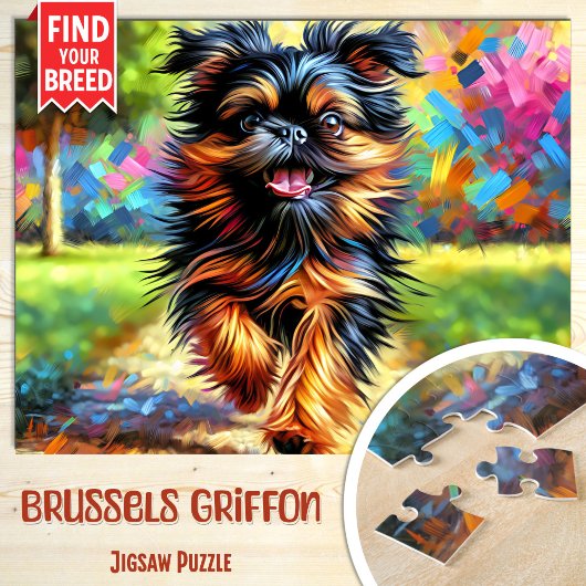 Puzzle Portrait de chien Griffon de Bruxelles Impression