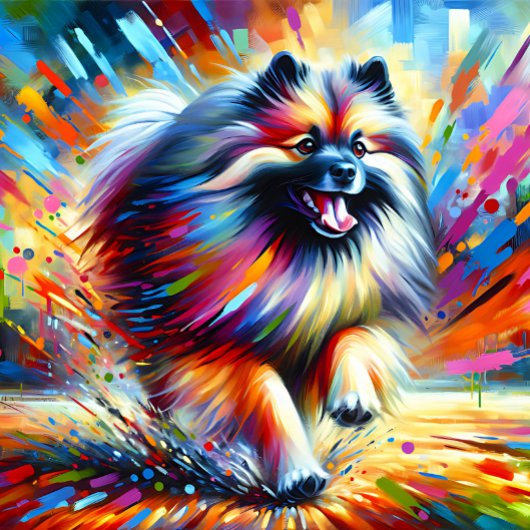 Puzzle Portrait de chien Keeshony Acrylique Art d'impress