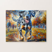 Puzzle Portrait de chien léopard Catahoula - Impression a (Horizontal)