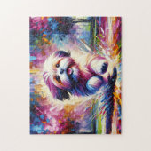 Puzzle Portrait de chien Lhasa Apso Impression d'art en a (Vertical)