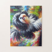 Puzzle Portrait de chien Lowchen Impression d'art acryliq (Vertical)