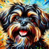 Puzzle Portrait de chien Lowchen Impression d'art en acry