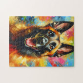 Puzzle Portrait de chien Malinois belge Impression d'art (Horizontal)