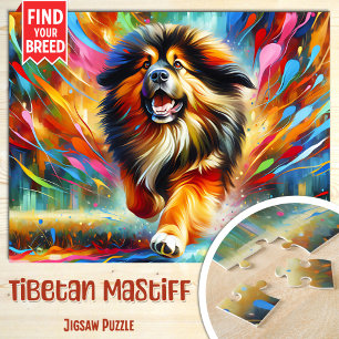 Puzzle Portrait de chien Mastiff Tibétain Impression d'ar