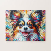 Puzzle Portrait de chien Papillon Impression d'art acryli (Horizontal)