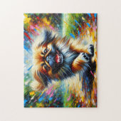 Puzzle Portrait de chien Pékinois Impression d'art acryli (Vertical)