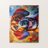 Puzzle Portrait de chien Redbone Coonhound Impression d'a (Vertical)