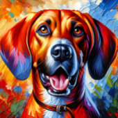 Puzzle Portrait de chien Redbone Coonhound Impression d'a