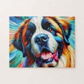 Puzzle Portrait de chien Saint-Bernard Impression d'art e (Horizontal)