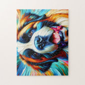 Puzzle Portrait de chien Saint-Bernard Impression d'art e (Vertical)