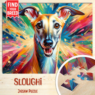 Puzzle Portrait de chien Sloughi Impression d'art en acry