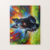 Puzzle Portrait de chien Terrier Écossais Impression d'ar (Vertical)