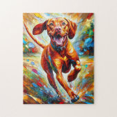 Puzzle Portrait de chien Vizsla Acrylique Art Imprimer Am (Vertical)