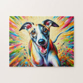 Puzzle Portrait de chien Whippet Impression d'art acryliq (Horizontal)