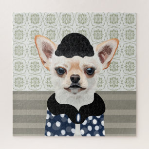 Puzzle Portrait de Chihuahua blanc mignon