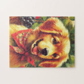 Puzzle Portrait de chiot Vintage (Horizontal)