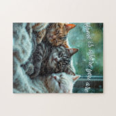 Puzzle Portrait de compagnie précieuse avec message perso (Horizontal)